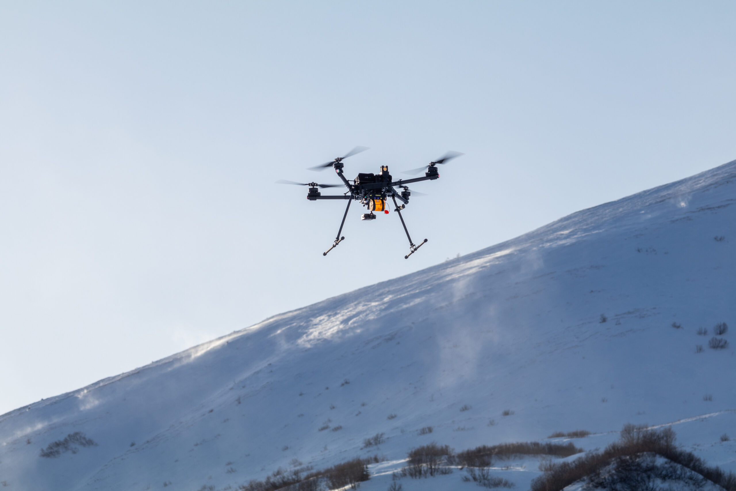 Featured image for “Drone Amplified Deploys Advanced Electronic Ignition System for MONTIS Avalanche Control Drone”